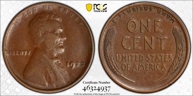 1922 No D 1C Strong Reverse, FS-401 VF35BN