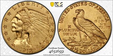 1912 $2.50 AU50