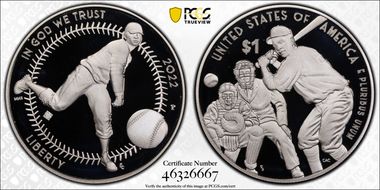 2022-P $1 Negro Leagues Baseball w/100 Privy PR70DCAM