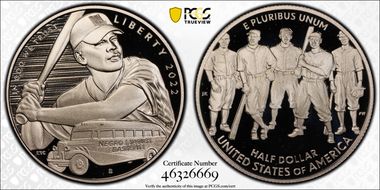 2022-S 50C Negro Leagues Baseball PR69DCAM