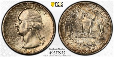 1936 25C MS67