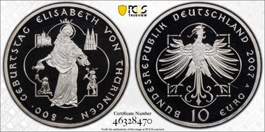 2007-A € 10 Thuringen PR69DCAM