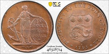 1795 Tk 1/4D DH-10 Dorsetshire, Poole MS65BN