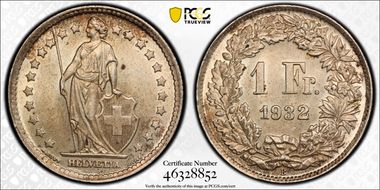 1932 B 1 Fr KM-24  Ag MS63