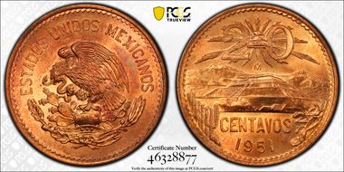 1951-Mo 20C KM-439 MS65RB