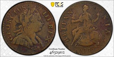'1772' 1/2P Machin's, Vlack 7-72B VF20BN