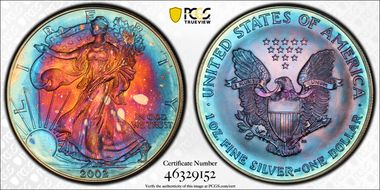 2002 $1 Silver Eagle MS68