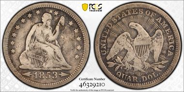 1853 25C Arrows and Rays N1