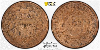 1864 2C Large Motto N1BN