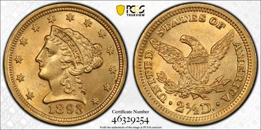 1893 $2.50 MS62