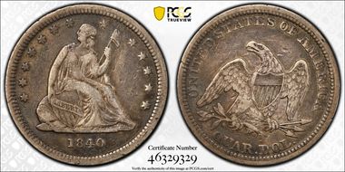 1840 25C Drapery VF30