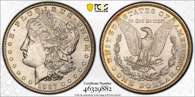 1887 $1 MS62