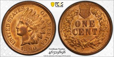 1890 1C MS63RB