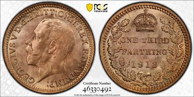 1913 1/3 Far S-4062 MS66RD