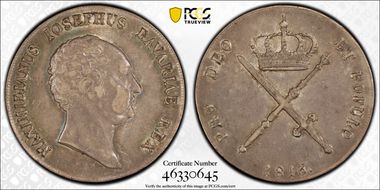 1816 Thaler KM-706.1 Scepter & Sword AU50