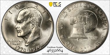 1976-S $1 Silver MS65