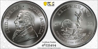 2022 1 Rand Krugerrand Silver First Strike MS69