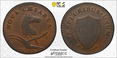 1787 NJ 1/2P Bottom Stars Distant, Maris 63-s N1BN