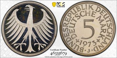 1973-J 5 Mk Regular Issue PR68DCAM