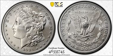 2021-CC Privy $1 Morgan Dollar 100th Anniversary MS70