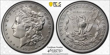 2021-CC Privy $1 Morgan Dollar 100th Anniversary MS70