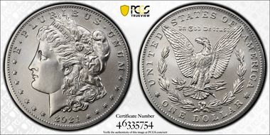 2021-O Privy $1 Morgan Dollar 100th Anniversary MS70