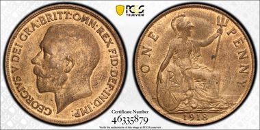 1918 1D S-4051 MS63RB