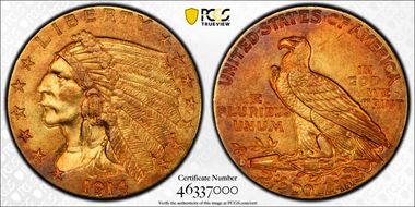 1914-D $2.50 AU58+