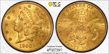 1900-S $20 MS61