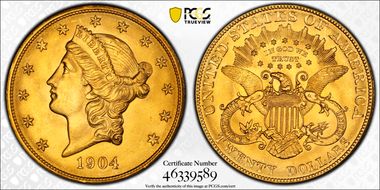 1904 $20 MS65