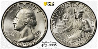 1976-S 25C Silver MS66