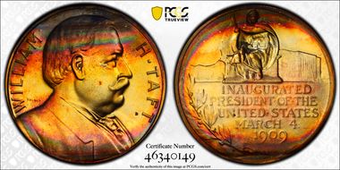 (1970s)-D Medal William H. Taft 34mm Inaugurated 1909 MS66RB