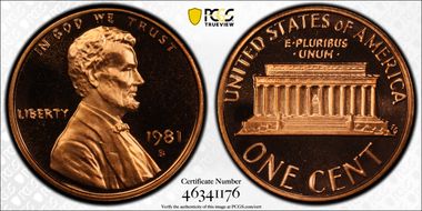 1981-S 1C Type 1 PR69DCAM