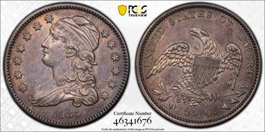 1834 25C AU53