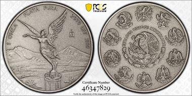 2018-Mo Onza Libertad Ag - Antiqued SP70