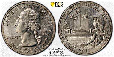 2019-W 25C American Memorial NP AU55