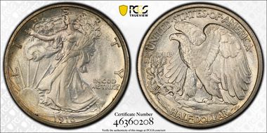 1916-S 50C MS66