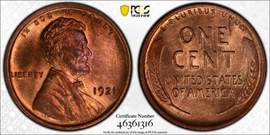 1921 1C MS66RD