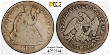 1858-O 50C WB-19 MPD N1