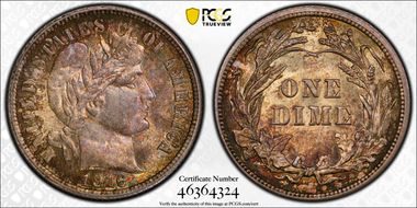 1916 10C Barber MS66
