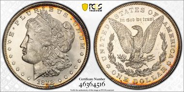 1878 7/8TF $1 VAM 33, Doubled Legs, Weak 7/4 MS63+