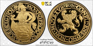 2020 1oz Lion Dollar Restrike Au PR70DCAM