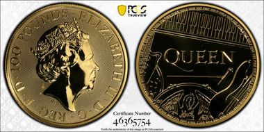 2020 £100 Queen Au Music Legends MS69