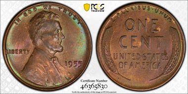 1955 1C MS64BN