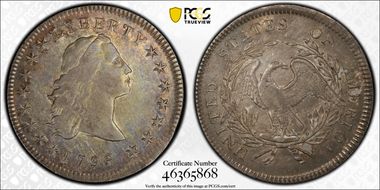 1795 $1 Flowing Hair, BB-27 XF45