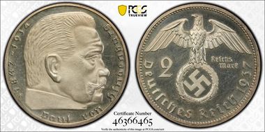 1937-F 2 Mk J-366 PR63CAM