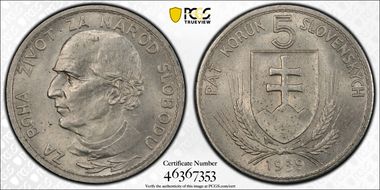 1939 5 Kor MS63