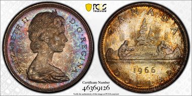 1966 S$1 Large Beads MS65