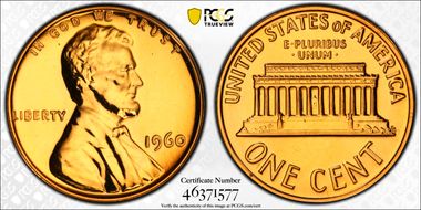 1960 1C Large/Small Date PR68RD