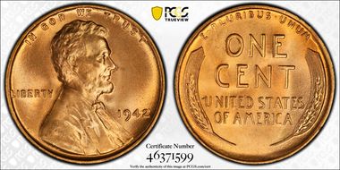 1942 1C MS67+ RD